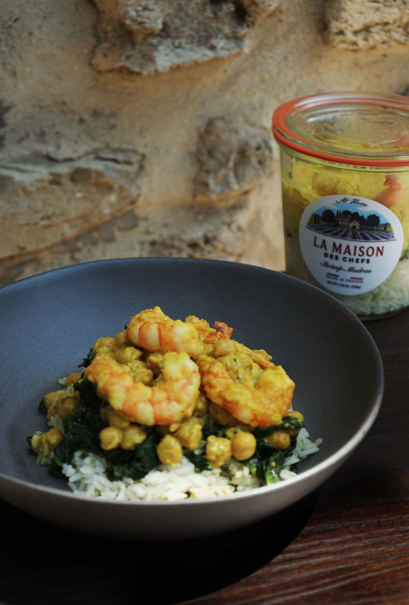 Shrimp Madras product and dish